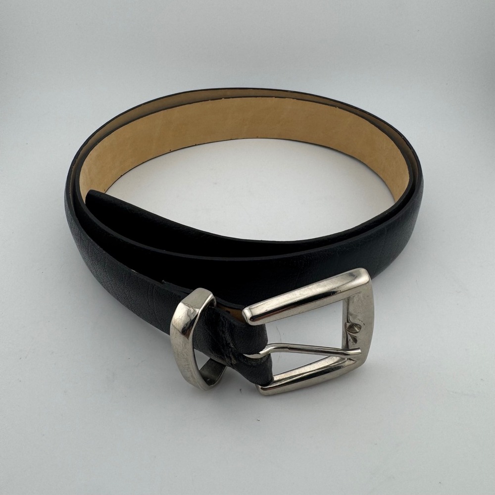 Manhattan Belt Size‎ 40 Black Excellent Buffalo Grained Cowhide Made in USA